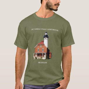 Camisa do farol Au Sable Point escura