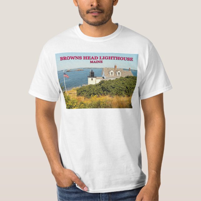 Camisa do Farol Browns Head, Maine (Frente)