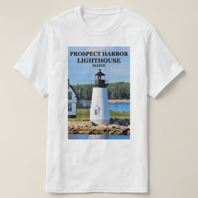 Camisa do Farol de Prospect Harbor, Maine (Frente do Design)
