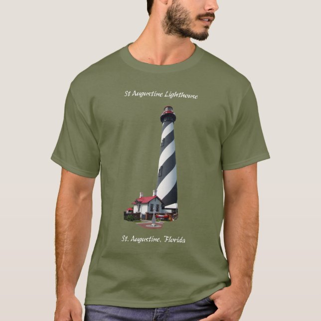 Camisa do Farol de St. Augustine com letras branca (Frente)
