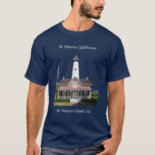Camisa do Farol de St Simons com letras brancas
