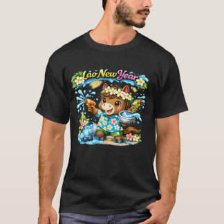 Camisa do Festival de Água Pi Mai Lao Cavalo Fofo