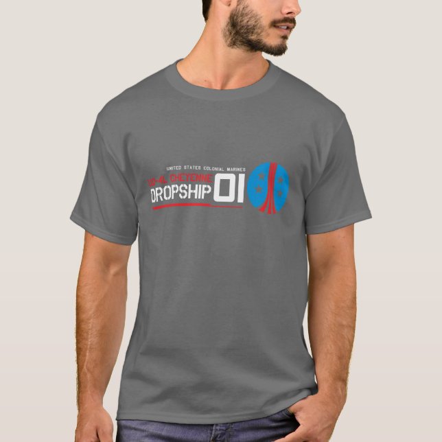 Camisa do filme T de Dropship Sci Fi (Frente)