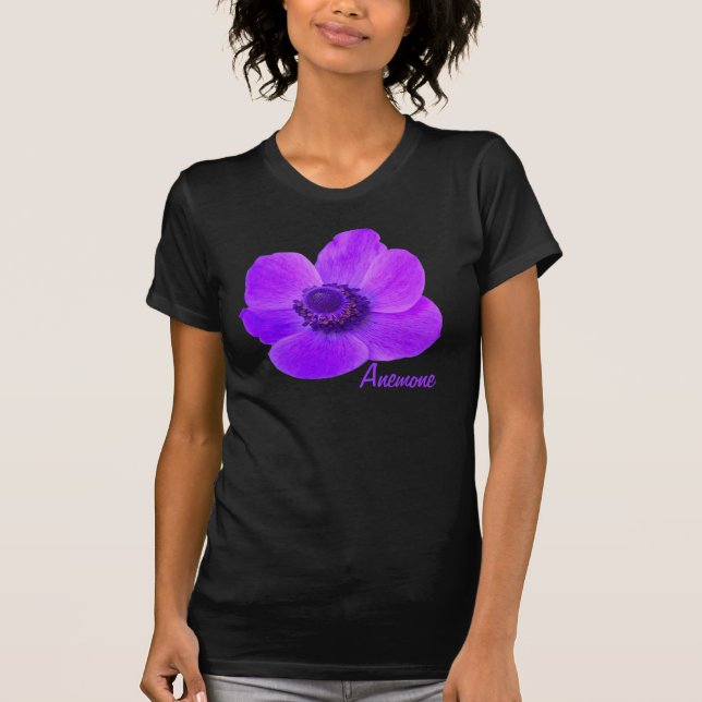 Camisa do Flor Roxo Personalizável (Frente)