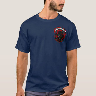 Camisa do fogo - Firefighter/EMT (capacete preto)
