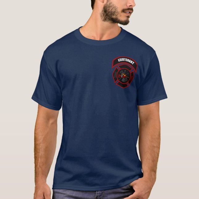 Camisa do fogo - tenente (capacete vermelho) (Frente)