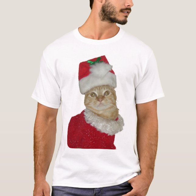 Camisa do gato do papai noel (Frente)