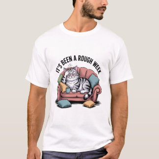 Camisa do Gato Pensativo Engraçado