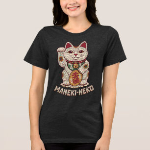 Camisa do Gato Sortudo Mahjong Maneki Neko