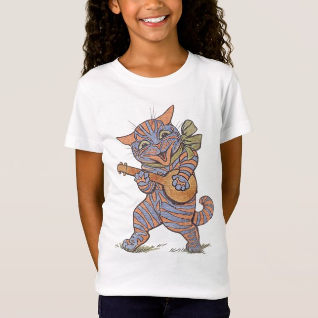 Camisa do gato T do banjo (Frente)