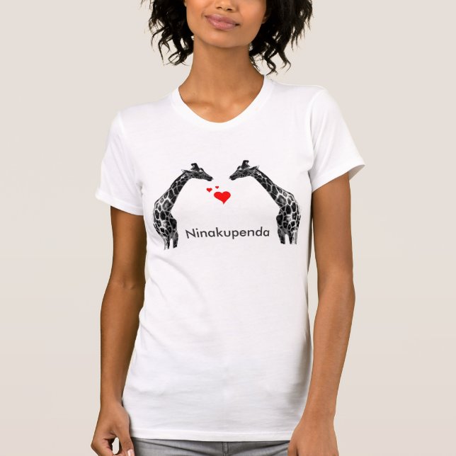 Camisa do girafa de Ninakupenda (Frente)