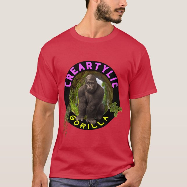 Camisa do gorila t (Frente)