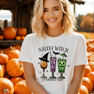 Camisa do Halloween do Clube de Coquetéis de Bruxa