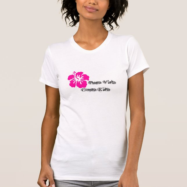 Camisa do hibiscus de Vida Costa Rica (Frente)