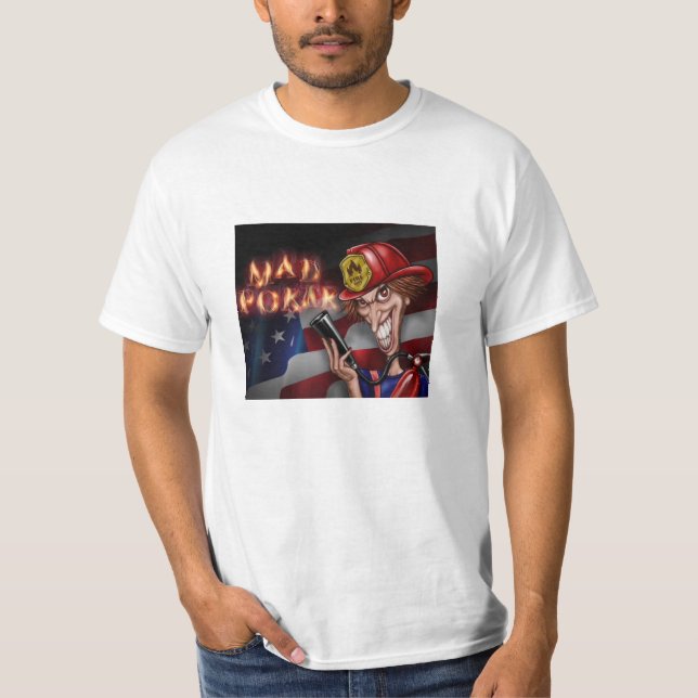 Camisa do Homem-Fogo do Poker MAD (Frente)