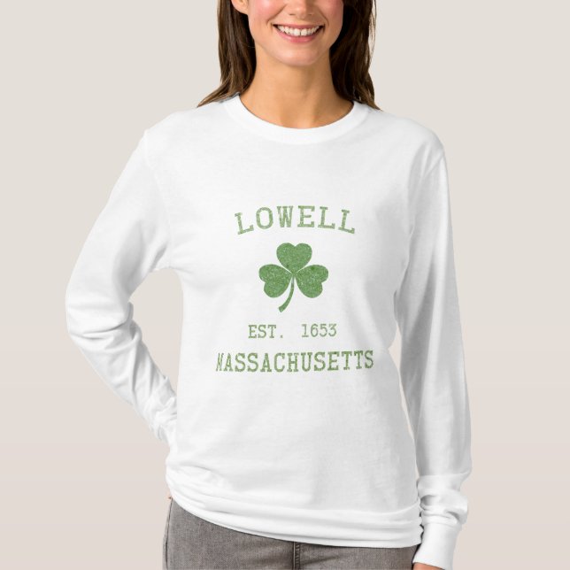 Camisa do Hoodie das mulheres das MÃES de Lowell (Frente)