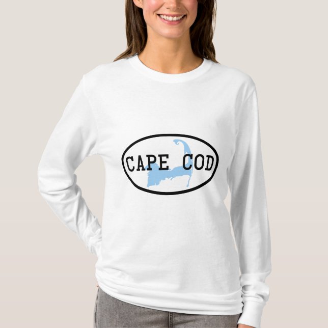 Camisa do Hoodie das mulheres de Cape Cod (Frente)