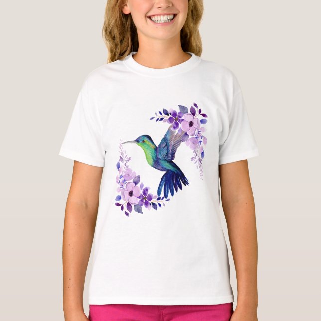 Camisa do Hummingbird Flor (Frente)