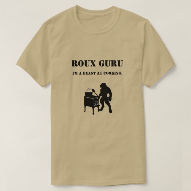 Camisa do humor de Guru Rougarou Louisiana Cajun (Frente do Design)