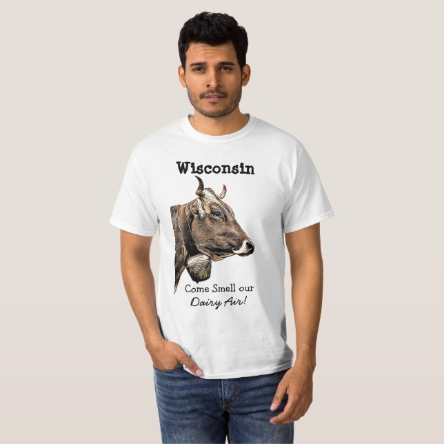 Camisa do humor do ar da leiteria de Wisconsin (Frente Completa)