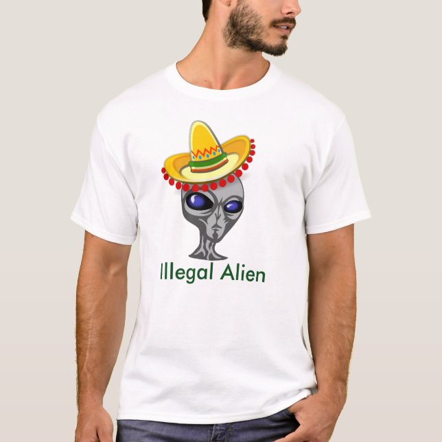 Camisa do imigrante ilegal T (Frente)