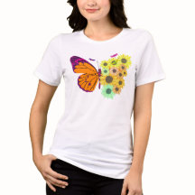 Camisa do Jardim de Borboleta & Girassol
