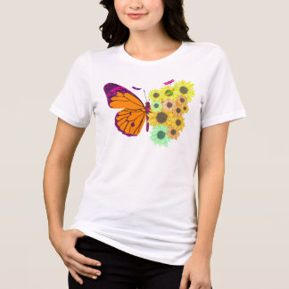Camisa do Jardim de Borboleta & Girassol