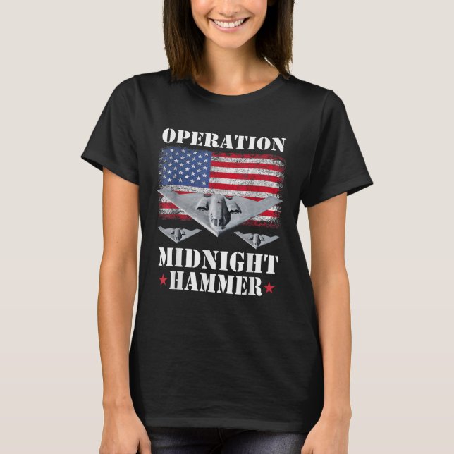 Camisa do Jato Stealth B-2 Operação Midnight Hamme (Frente)