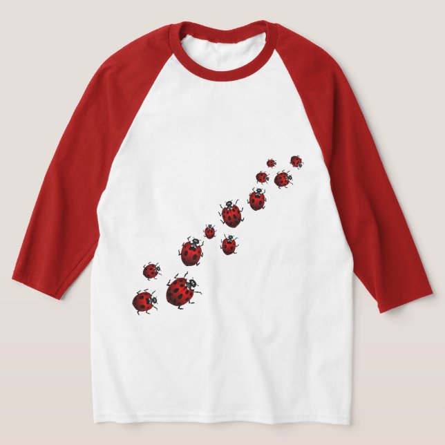 Camisa do joaninha do jérsei de basebol da senhora (Postura )