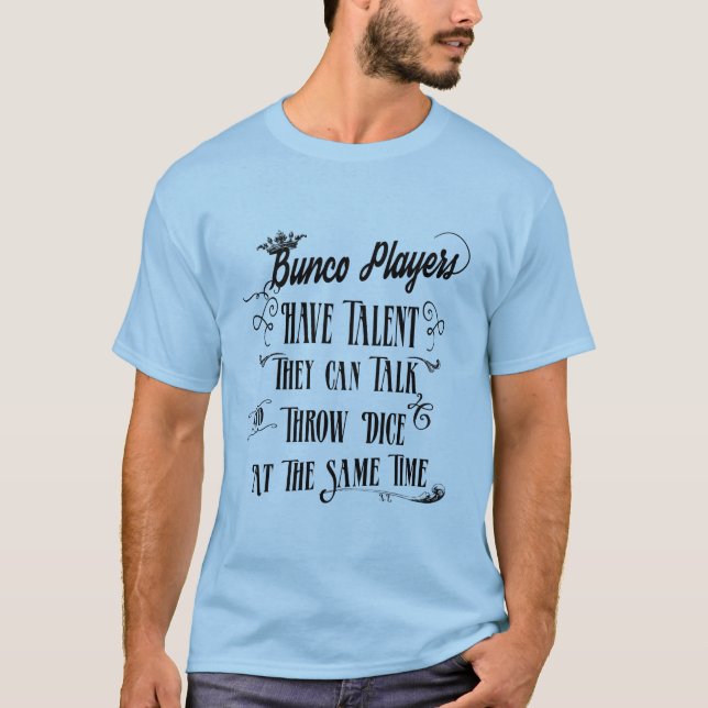 Camisa do jogo do jogador dos dados de Bunco (Frente)