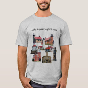 Camisa do Lago Superior Lighthouds - Letra negra