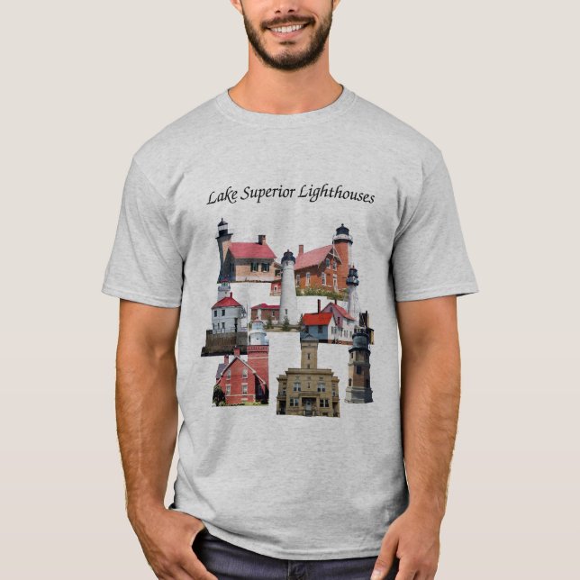 Camisa do Lago Superior Lighthouds - Letra negra (Frente)