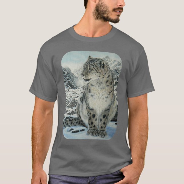 Camisa do leopardo do rei neve da cimeira (Frente)
