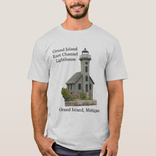 Camisa do leste da luz do farol do canal da ilha