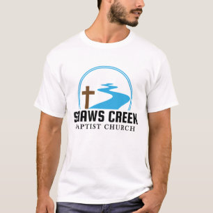Camisa do logotipo azul-grande do Shaw