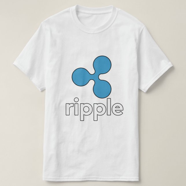 Camisa do logotipo da ondinha XRP - branco (Frente do Design)