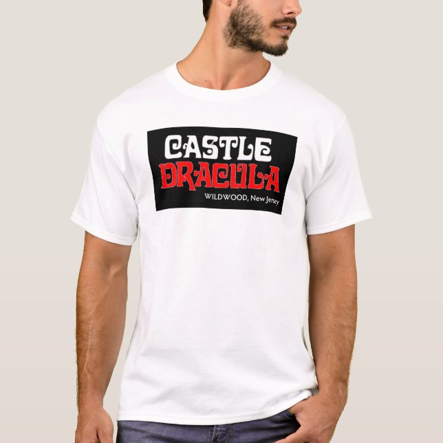 Camisa do logotipo de Dracula do castelo, (Frente)