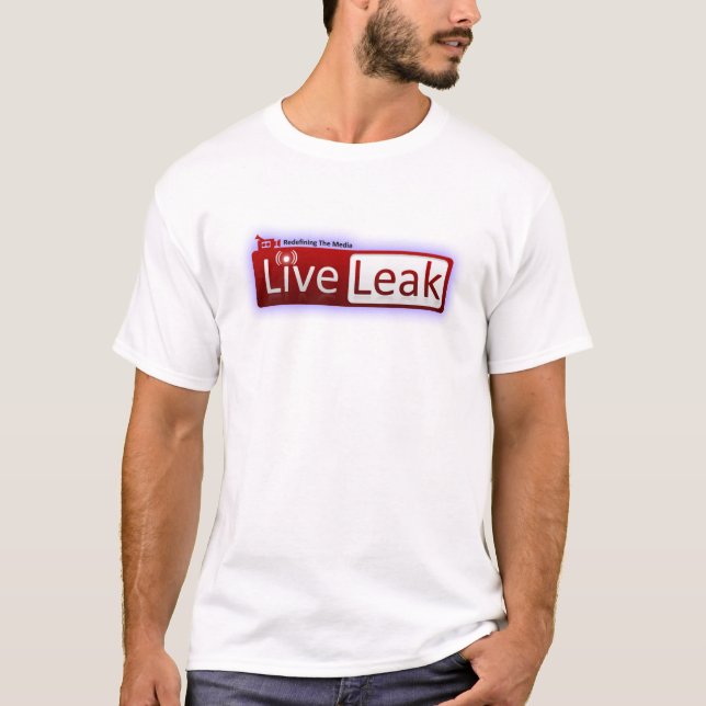 Camisa do logotipo de LiveLeak - branco (Frente)