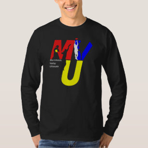 Camisa do logotipo de MVU - cor 3 no preto