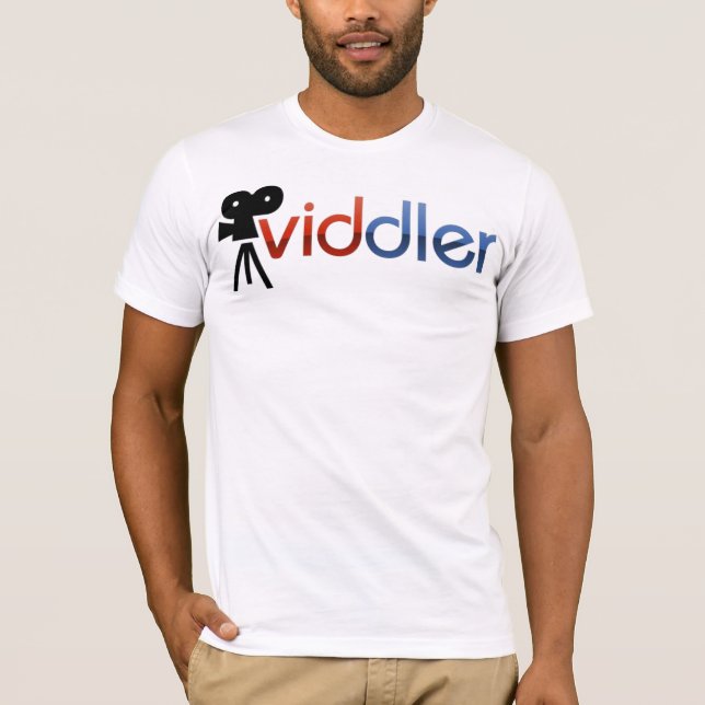 camisa do logotipo de Viddler.com (Frente)