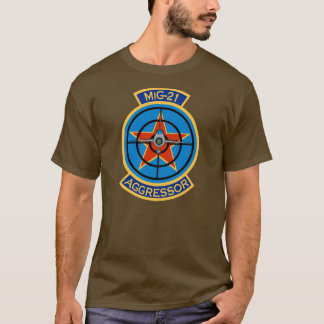 Camisa do logotipo do agressor MiG-21