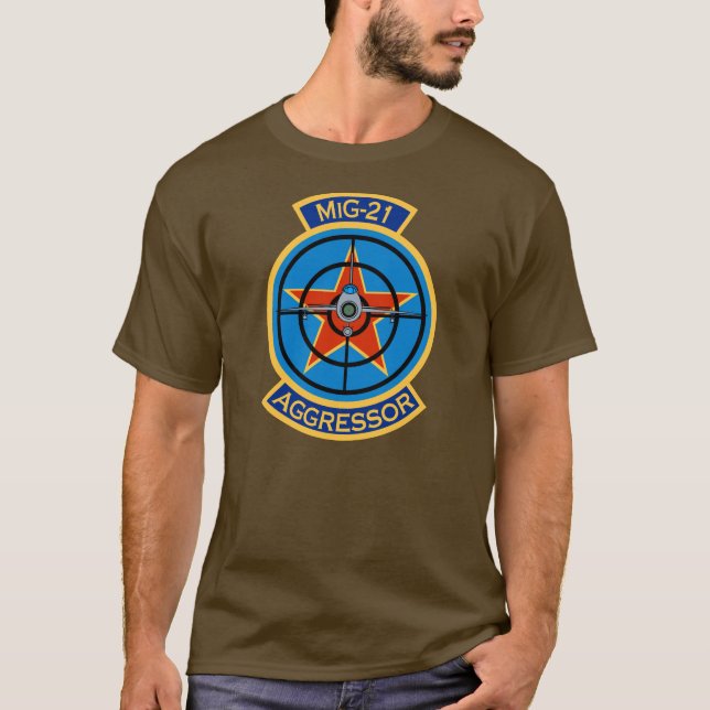 Camisa do logotipo do agressor MiG-21 (Frente)