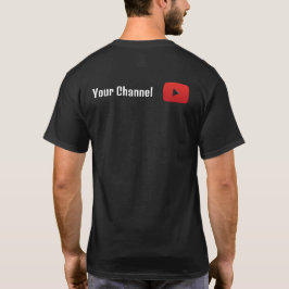Camisa do logotipo do canal do YouTube preto perso