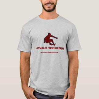 Camisa do logotipo do grupo de Missoula Parkour -