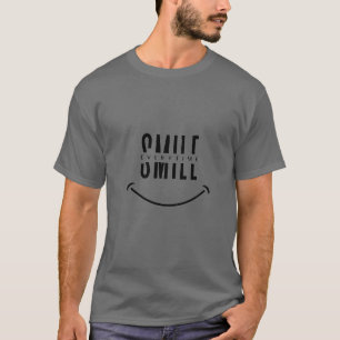 Camisa do logotipo do sorriso dos homens - Desenho