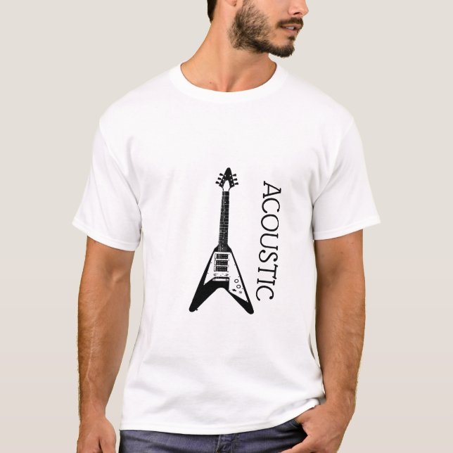 Camisa do Logotipo do Violão Acústico (Frente)