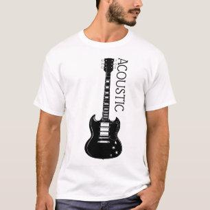 Camisa do Logotipo do Violão Acústico