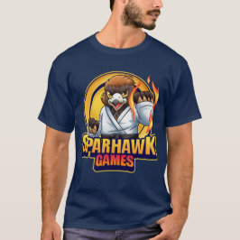 Camisa do logotipo SparhawkGames masculinos