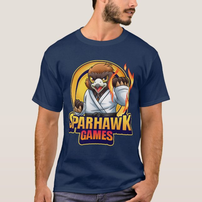Camisa do logotipo SparhawkGames masculinos (Frente)