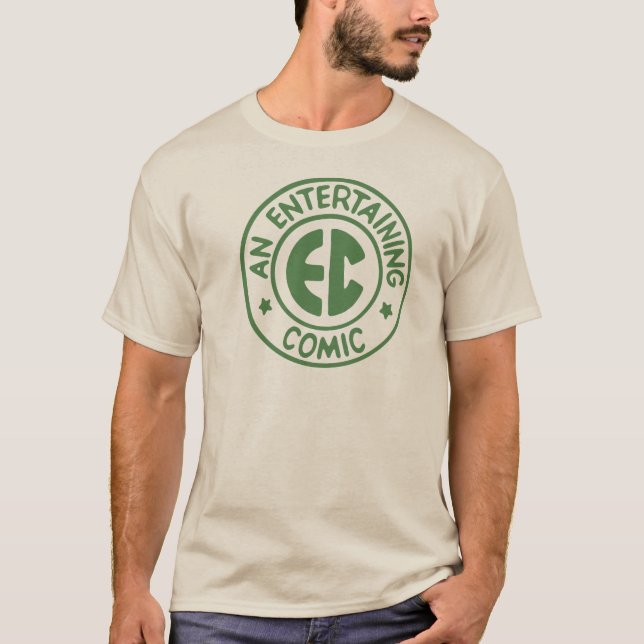 Camisa do logotipo verde do Vintage História em qu (Frente)